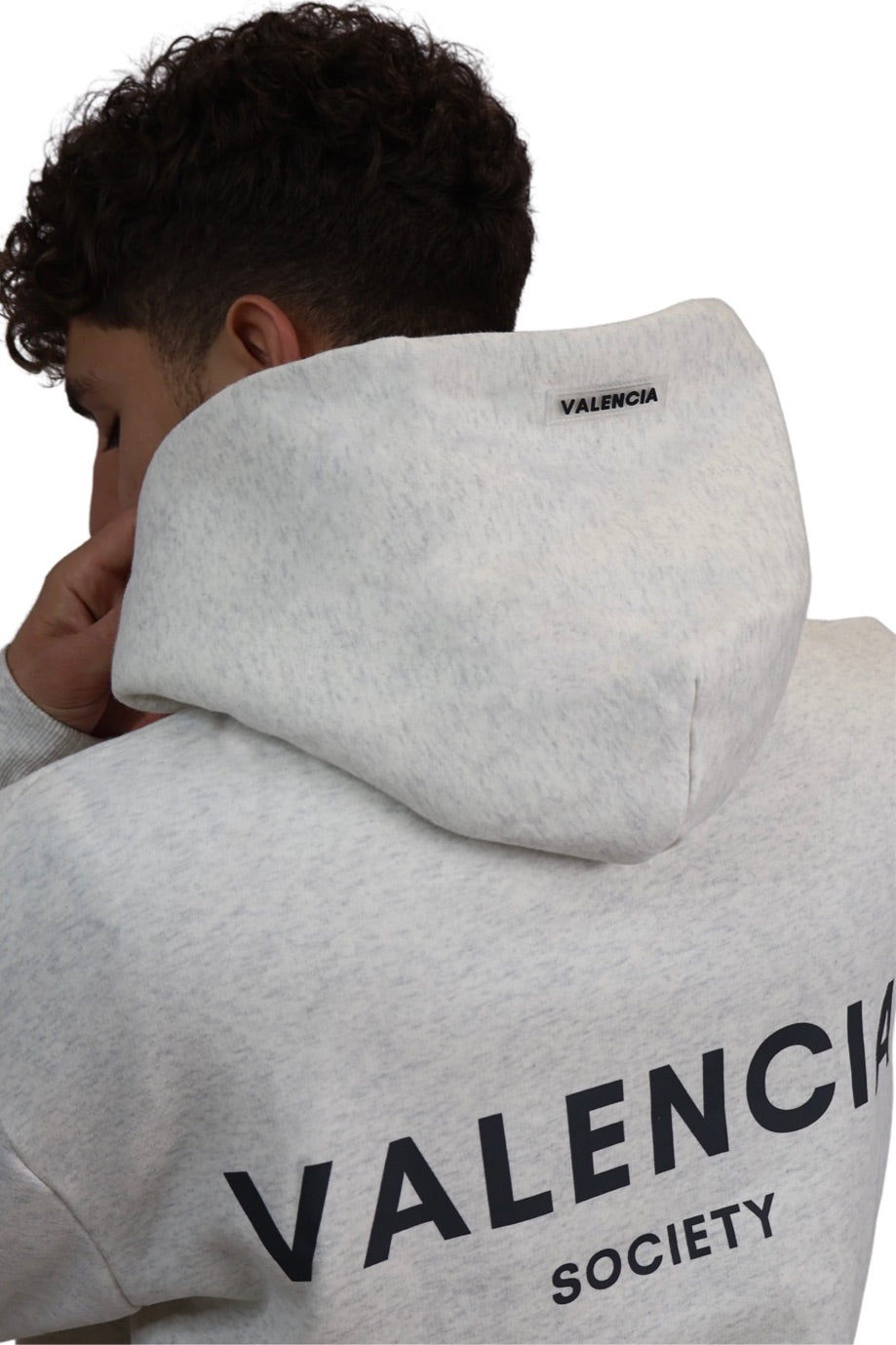 ALEX | Unisex fleece hoodie - SNOW MARLE