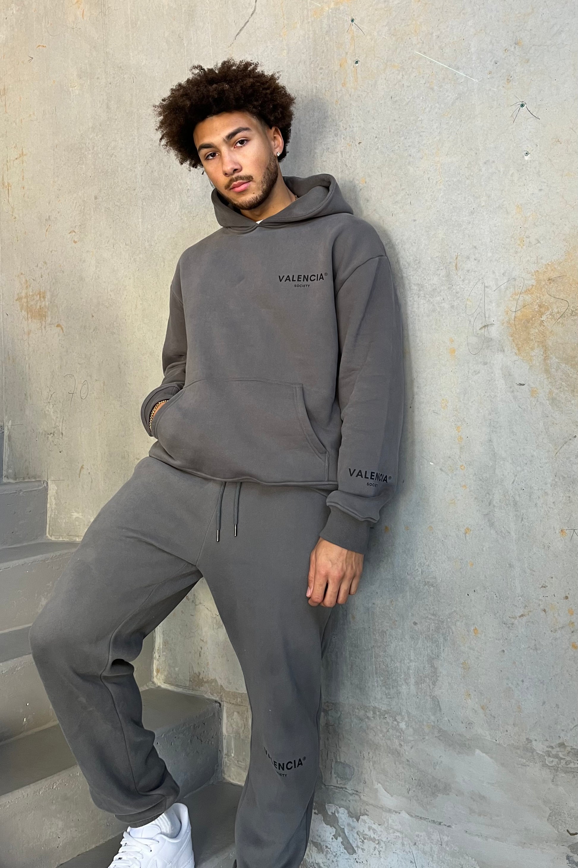 ALEX | Unisex fleece hoodie - SHADOW