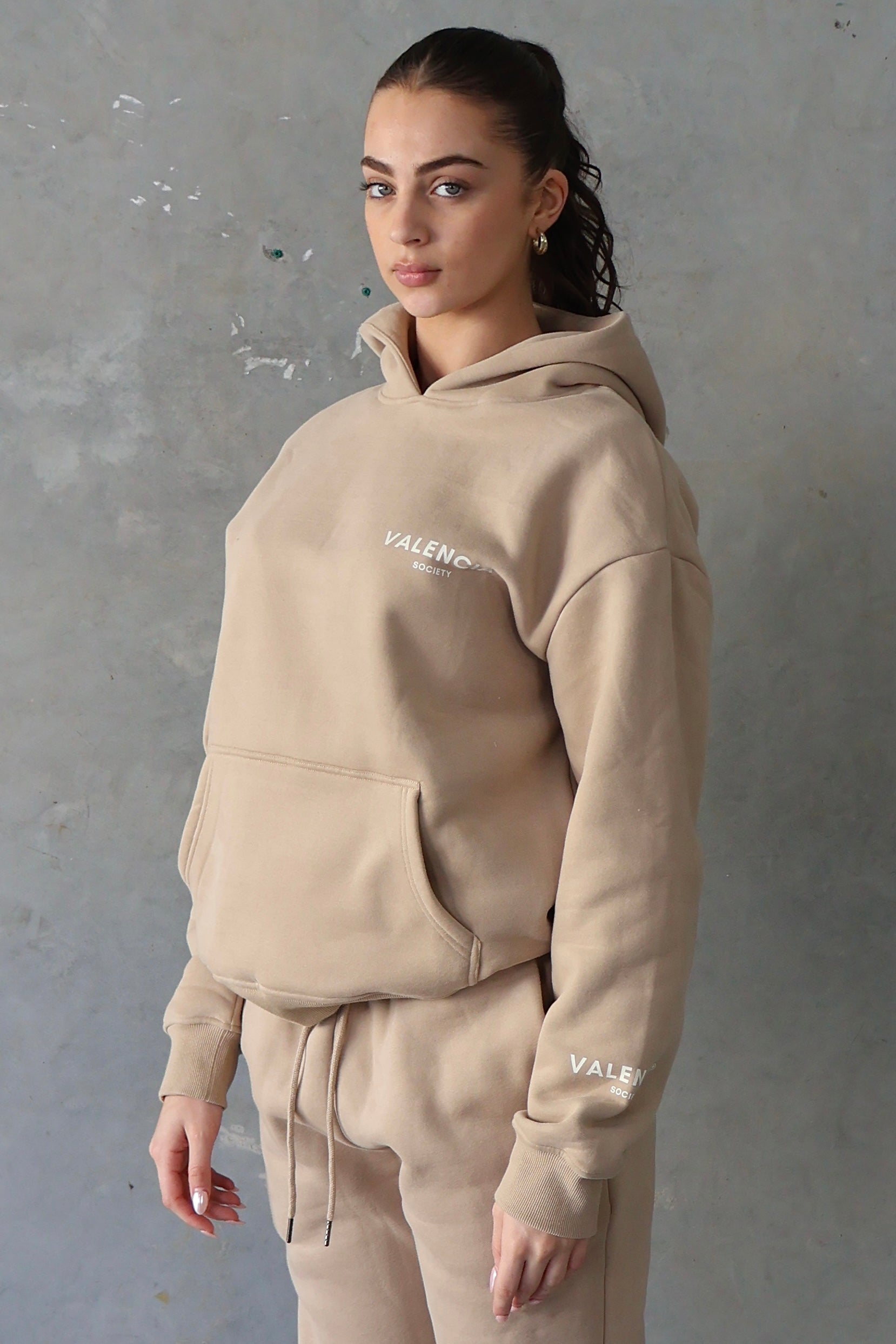ALEX | Unisex fleece hoodie - SAND