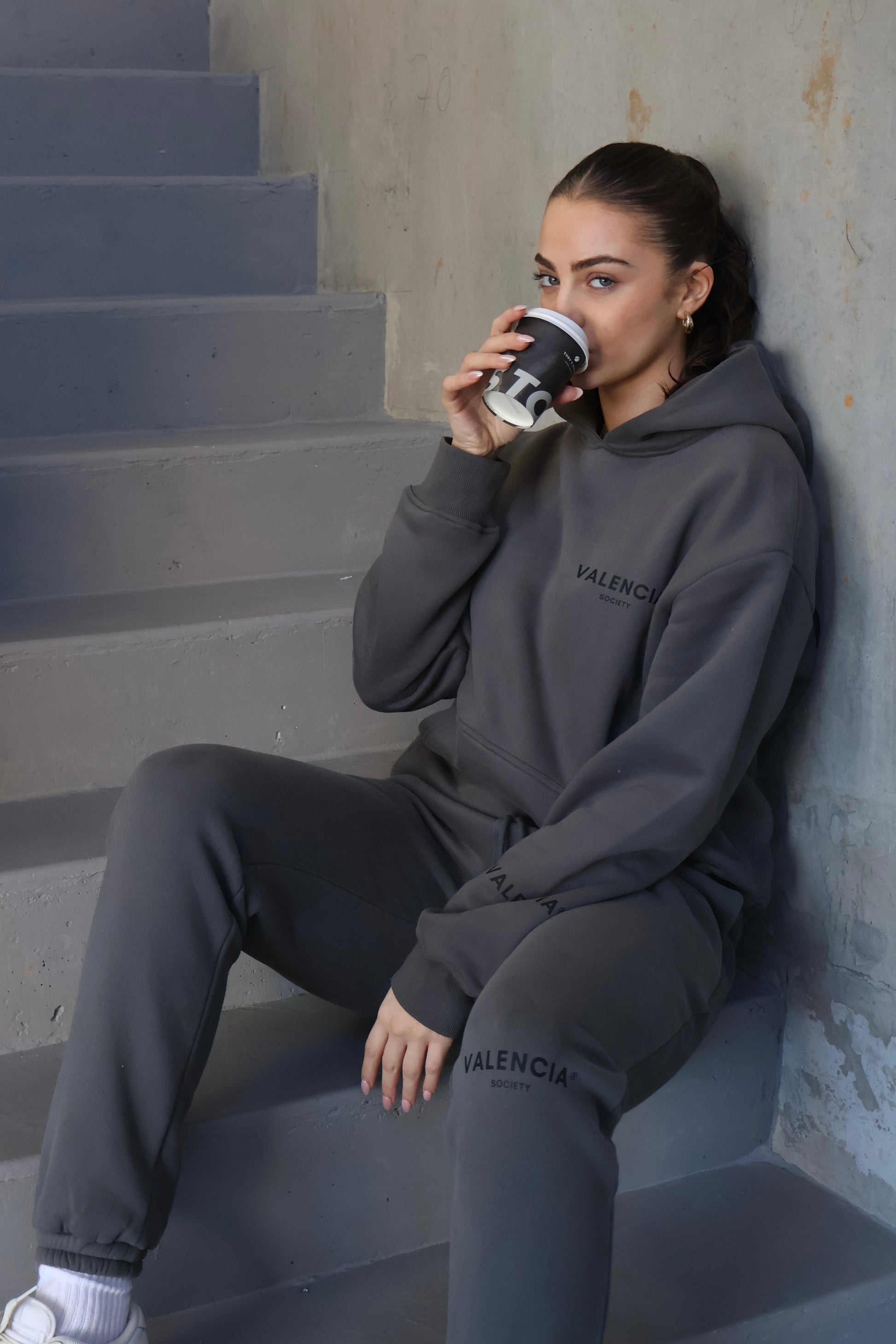 ALEX | Unisex fleece hoodie - SHADOW