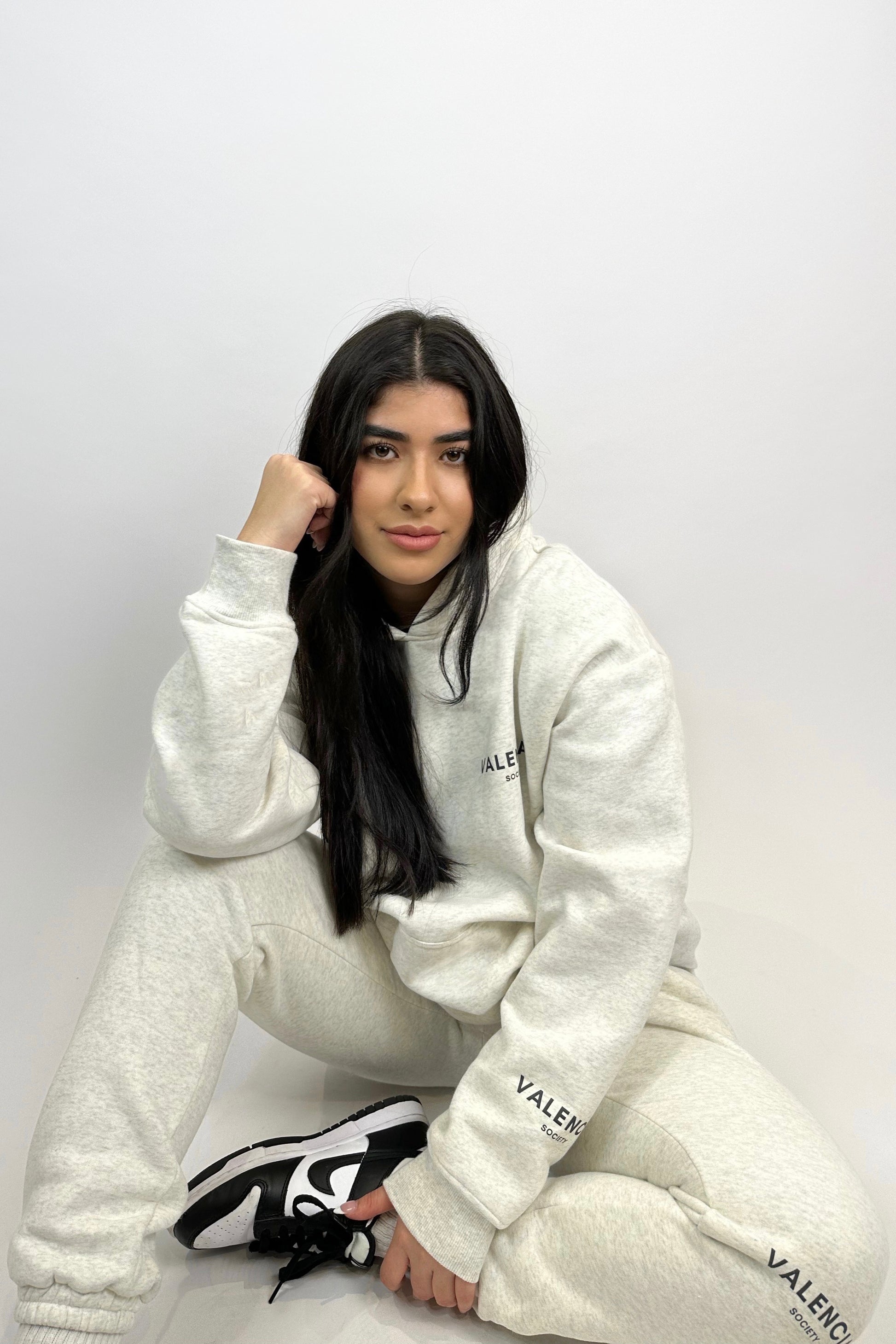 ALEX | Unisex fleece hoodie - SNOW MARLE