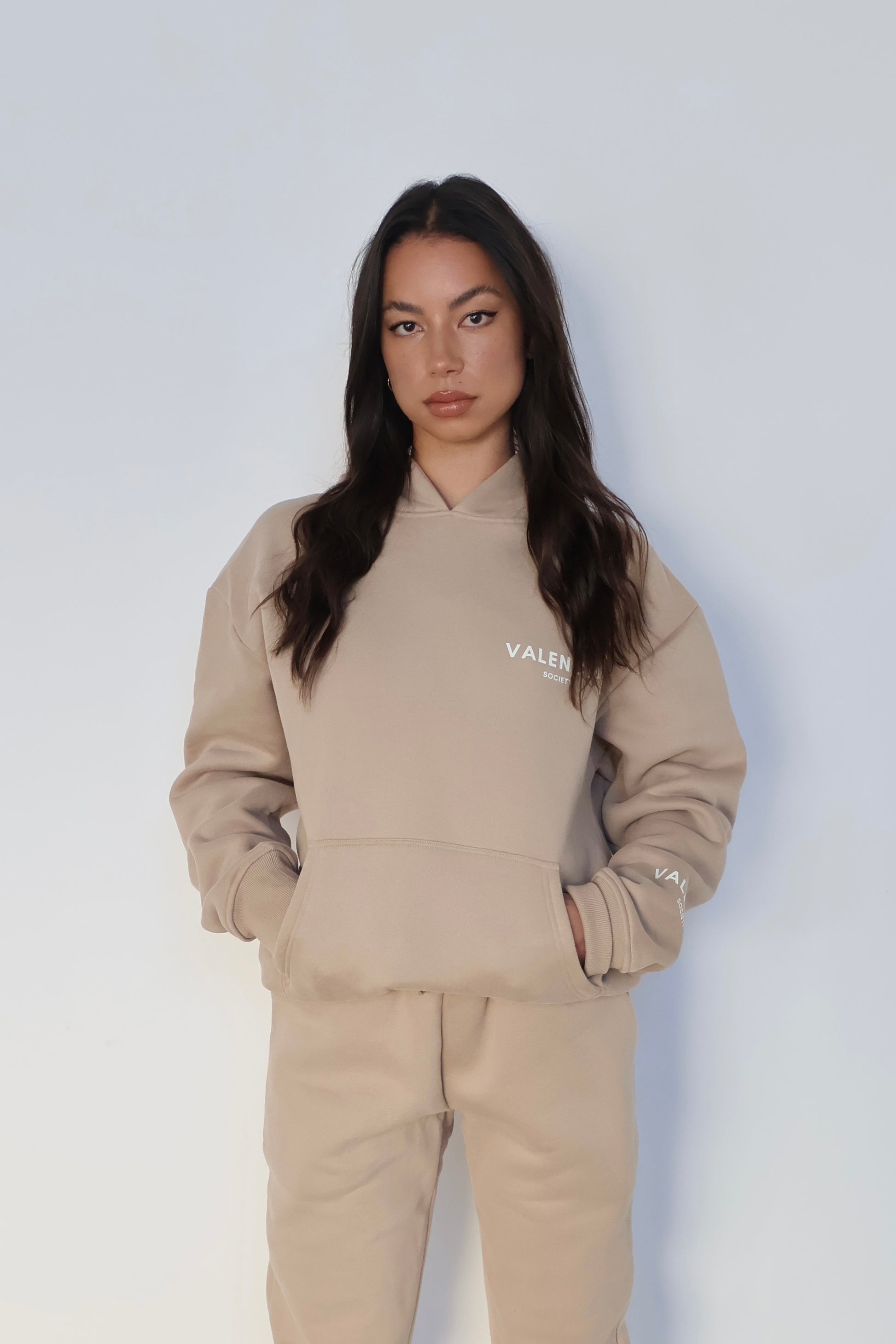 ALEX | Unisex fleece hoodie - SAND