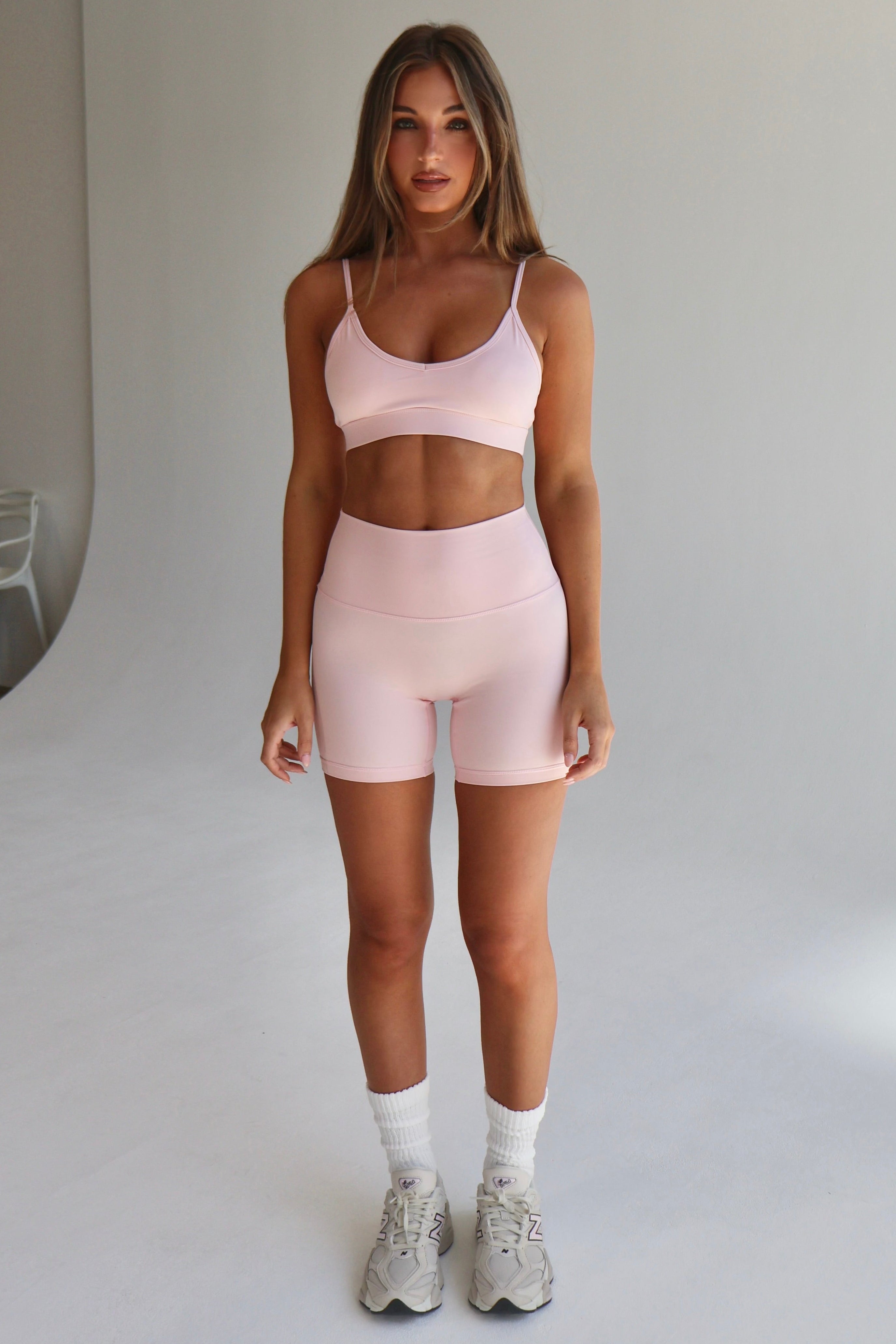 BELLA |  Active luxe shorts 6" - BLUSH