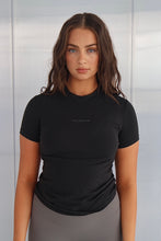 Load image into Gallery viewer, LEONA |  Active Luxe fitted tee - BLACK
