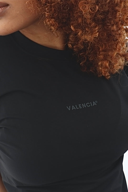 LEONA |  Active Luxe fitted tee - BLACK