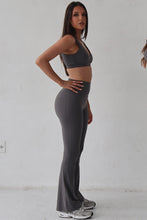 Load image into Gallery viewer, SERENA |  Active Luxe flared leggings - STEEL
