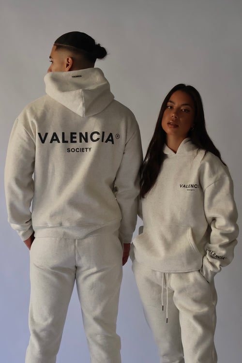 ALEX | Unisex fleece hoodie - SNOW MARLE