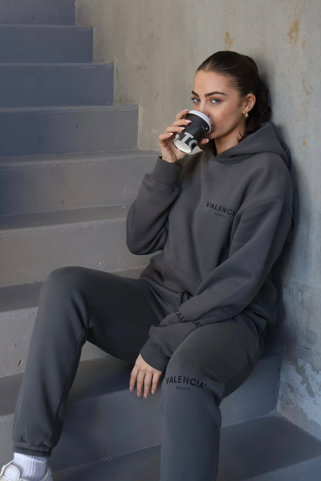 ALEX | Unisex fleece hoodie - SHADOW
