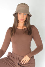 Load image into Gallery viewer, SOFIA | Long sleeve crew neck bodysuit - Chocolate
