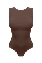 Load image into Gallery viewer, GRACE | Sleeveless crew neck bodysuit - Chocolate
