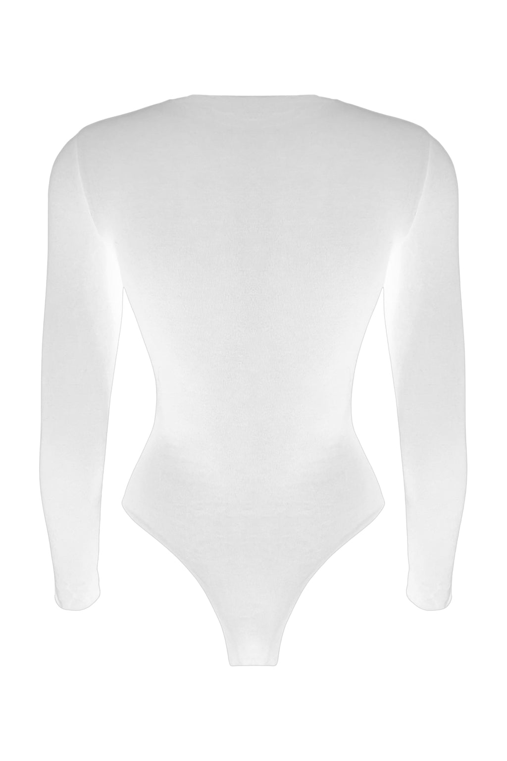 ZARA | Scoop neck long sleeve bodysuit - White