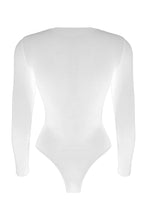 Load image into Gallery viewer, ZARA | Scoop neck long sleeve bodysuit - White
