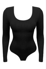 Load image into Gallery viewer, ZARA | Scoop neck long sleeve bodysuit - Black
