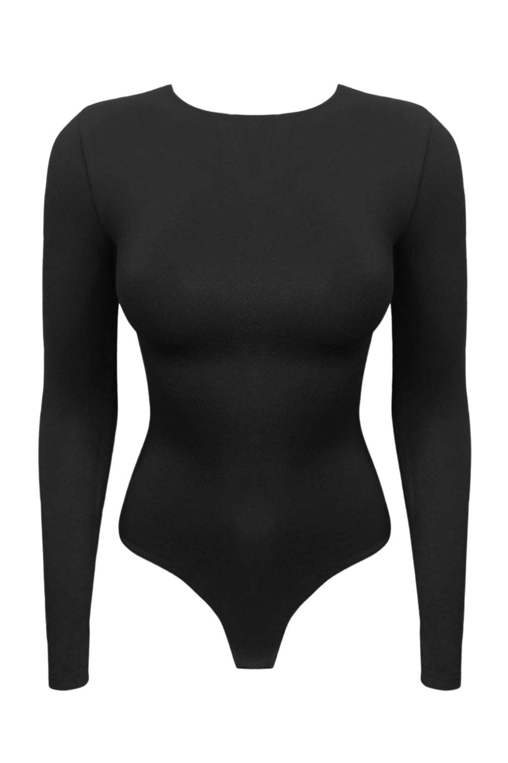 SOFIA | Long sleeve crew neck bodysuit - Black