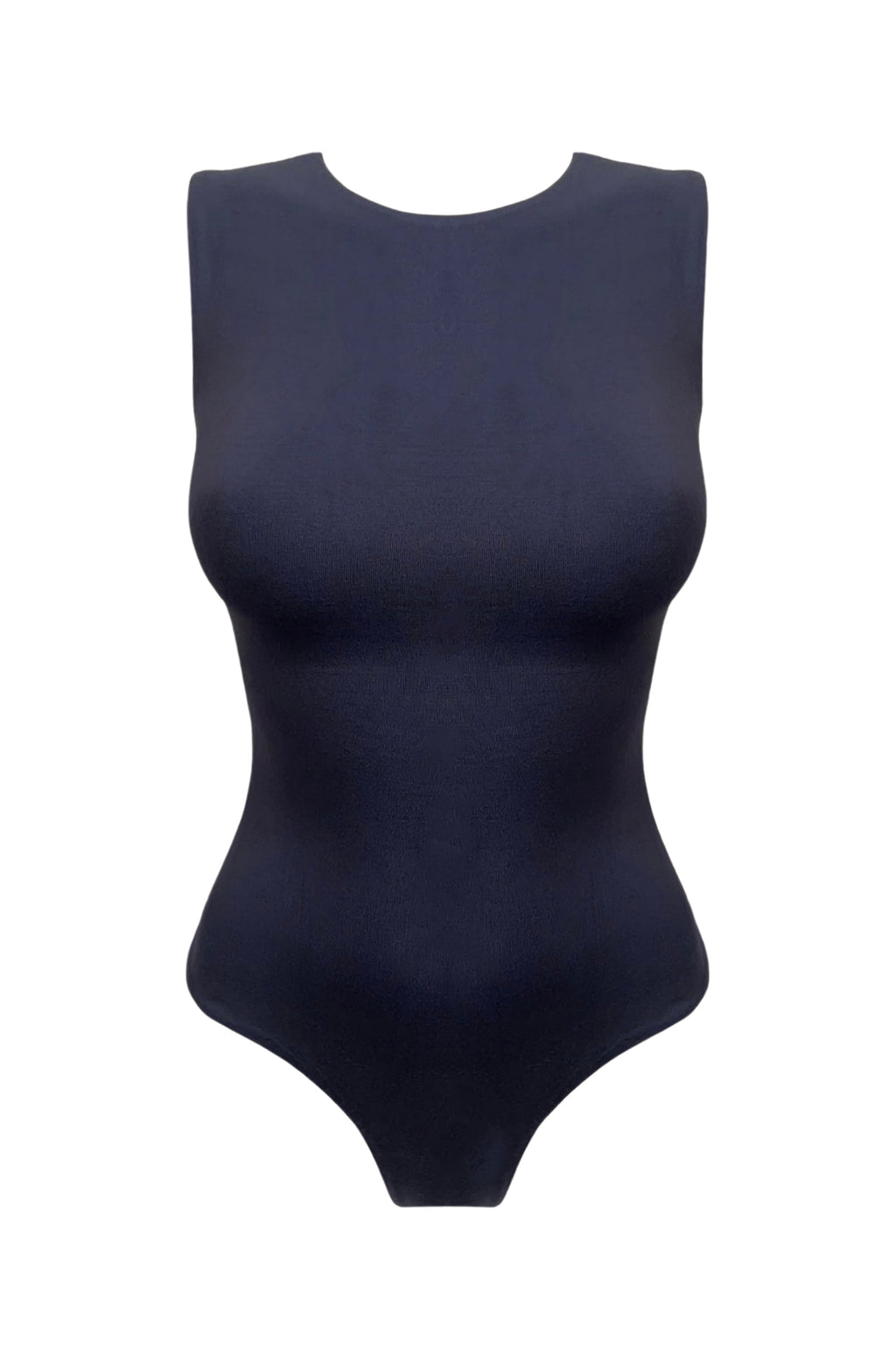 GRACE | Sleeveless crew neck bodysuit - Navy