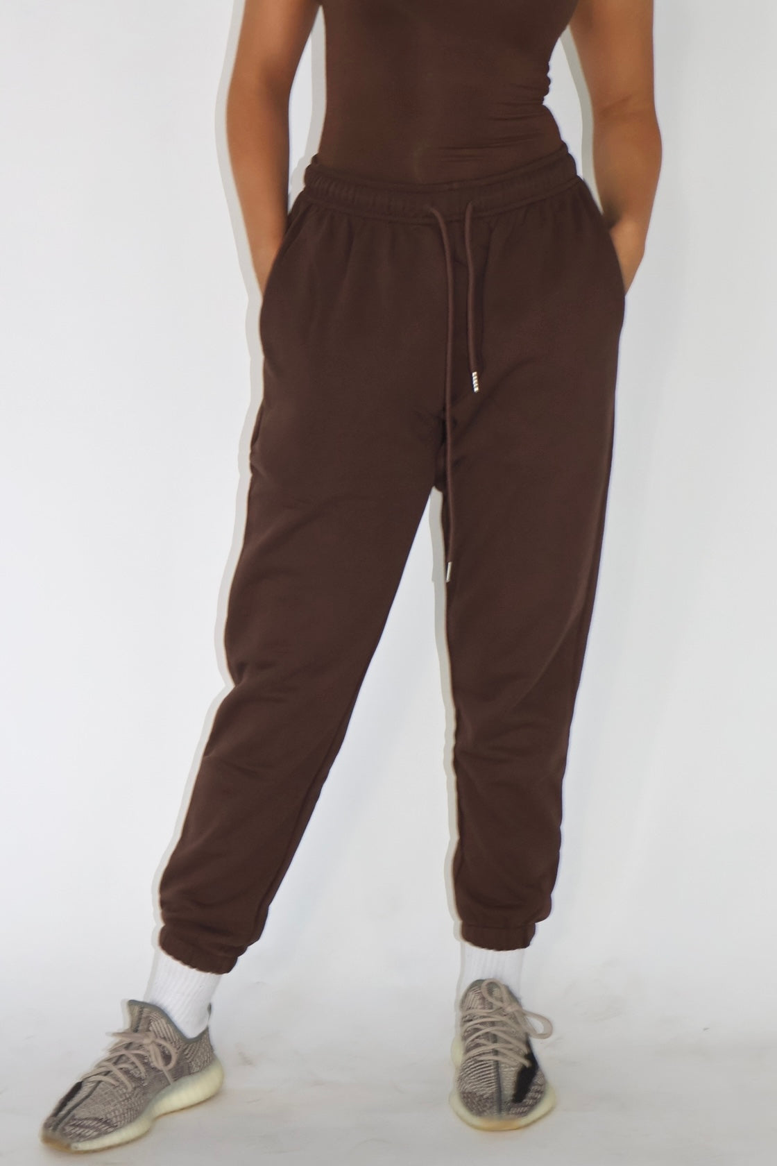 BROOKLYN | Oversized French Terry Joggers - Chocolate
