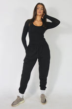 Load image into Gallery viewer, BROOKLYN | Oversized French Terry Joggers - Black
