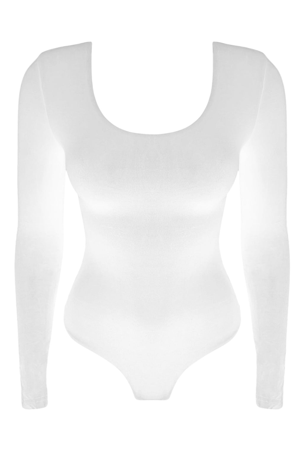 ZARA | Scoop neck long sleeve bodysuit - White