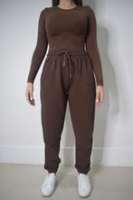 Load image into Gallery viewer, BROOKLYN | Oversized French Terry Joggers - Chocolate
