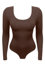 Load image into Gallery viewer, ZARA | Scoop neck long sleeve bodysuit - Chocolate
